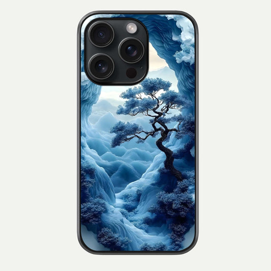 Frozen Serenity Gate Glass Case For iPhone 15 Pro by Custom World