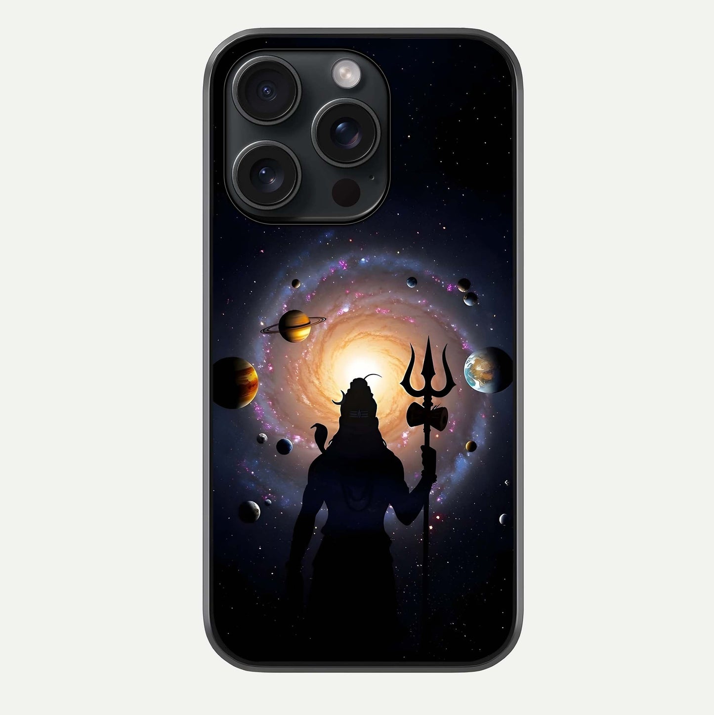 Galactic Shiva Vision Glass Case For iPhone 15 Pro by Custom World