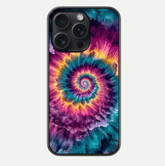 Galactic Spiral Burst Glass Case For iPhone 15 Pro by Custom World