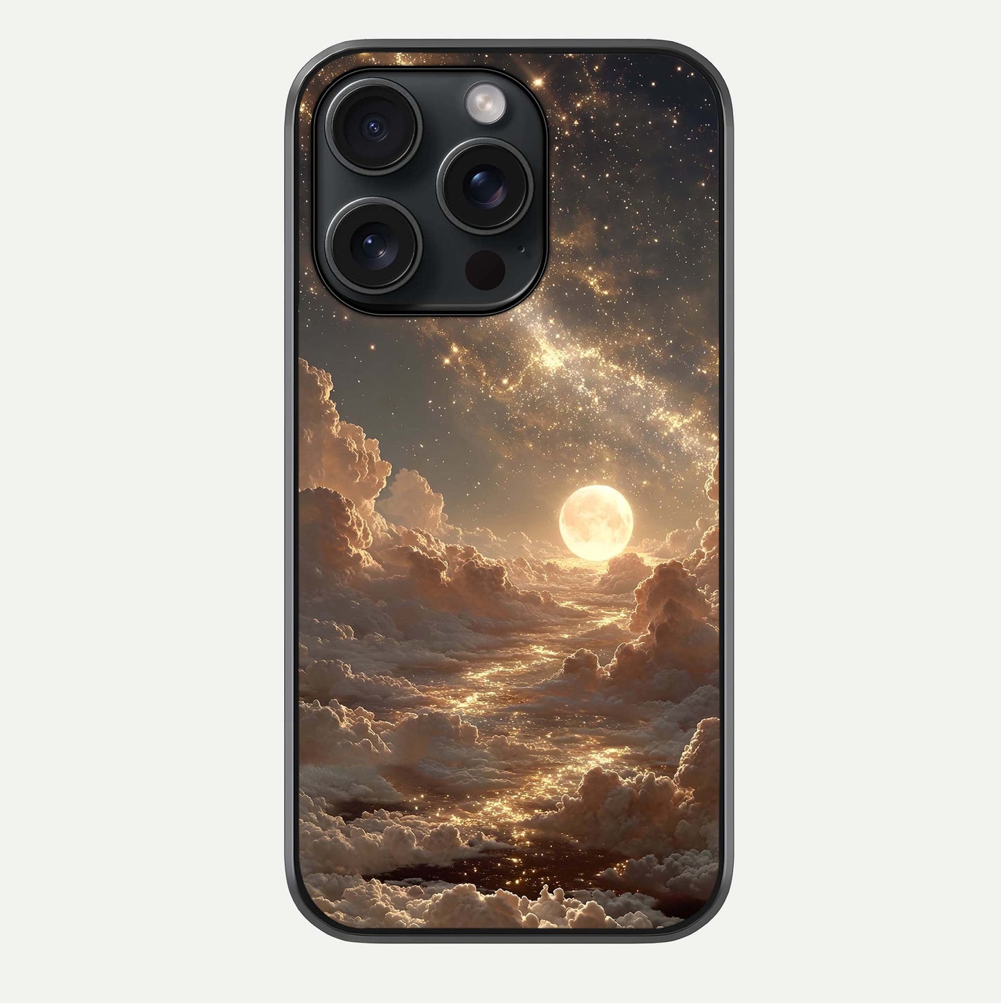 Golden Sky Dream Glass Case For iPhone 15 Pro by Custom World