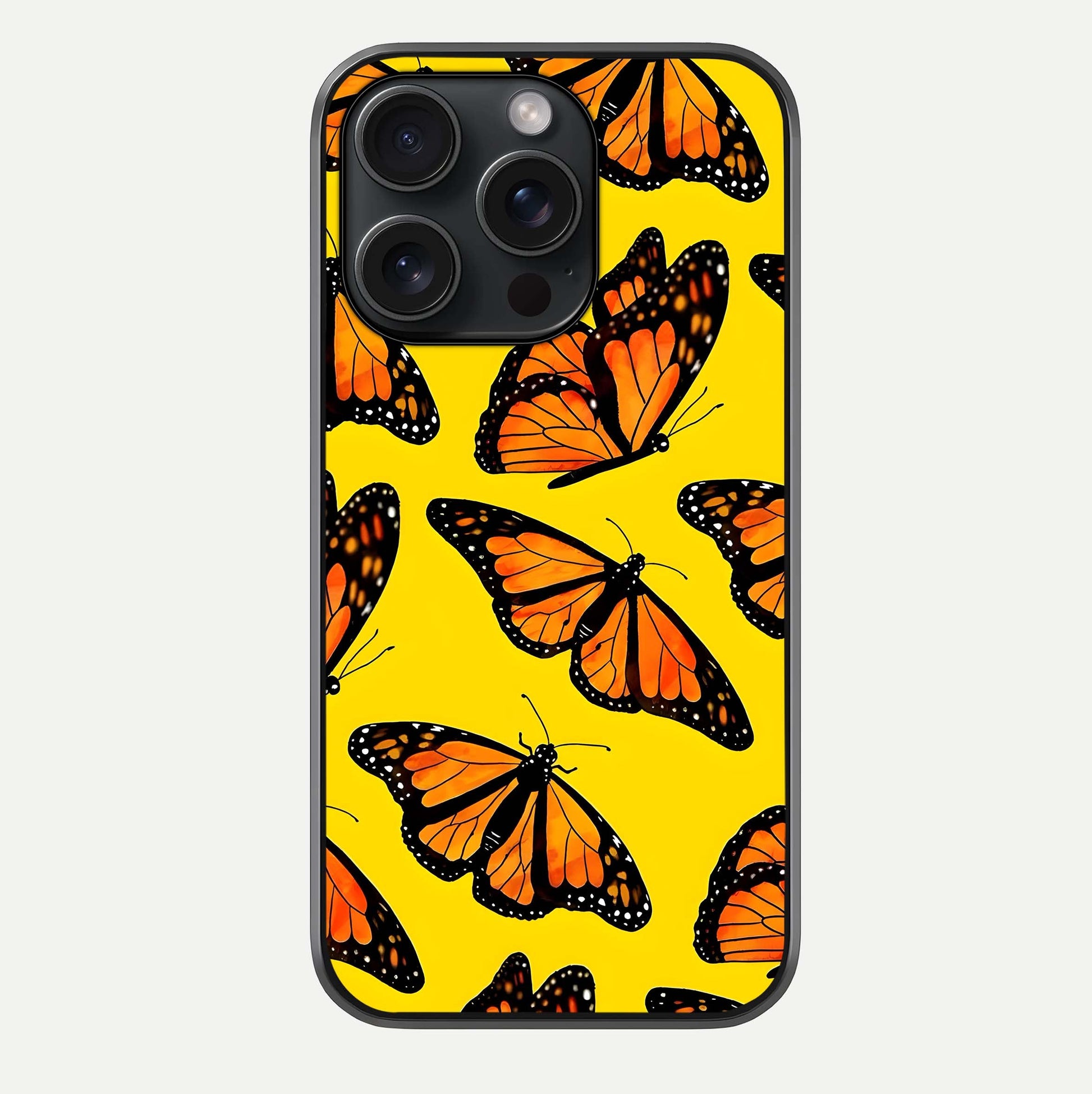 Golden Wing Flight Glass Case For iPhone 15 Pro by Custom World