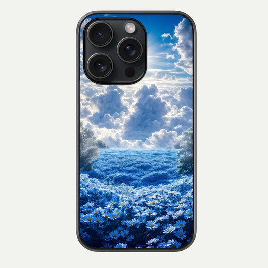 Heavenly Daisy Horizon Glass Case For iPhone 15 Pro by Custom World