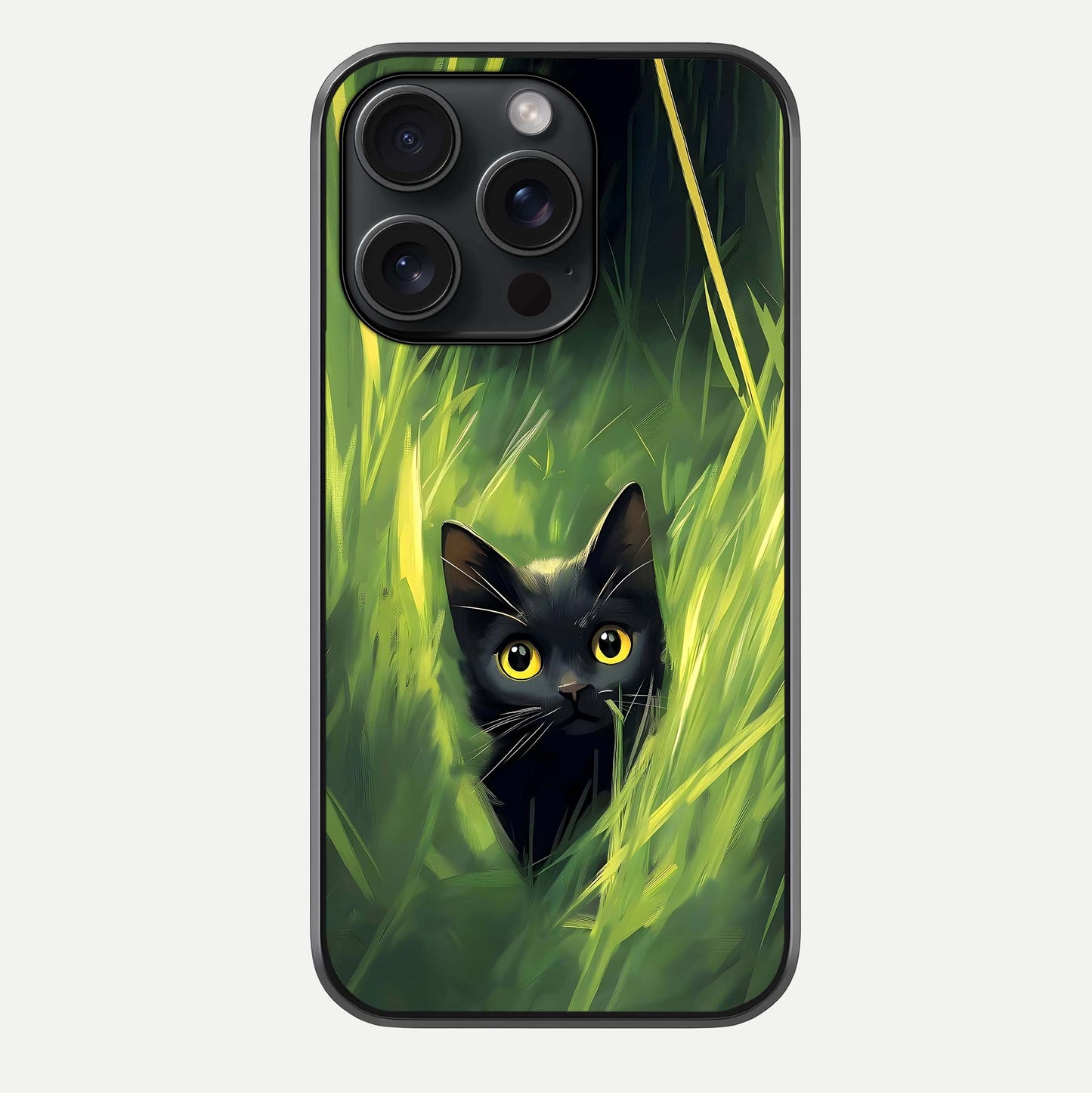 Hidden Cat Whisper Glass Case For iPhone 15 Pro by Custom World