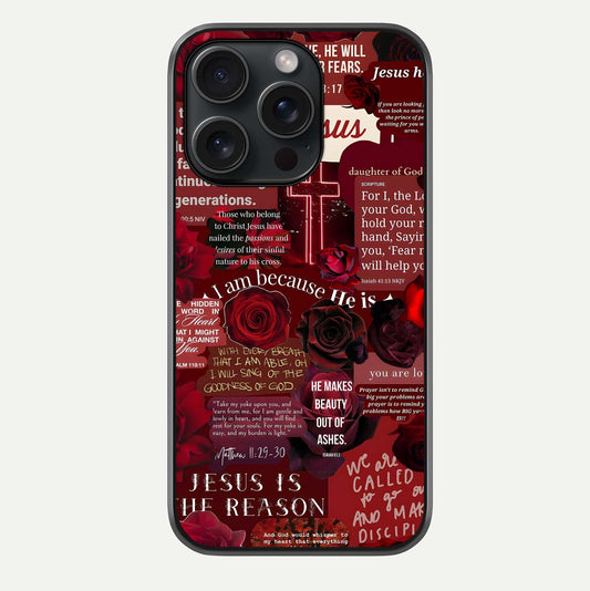 Jesus Love Heals Glass Case For iPhone 15 Pro by Custom World