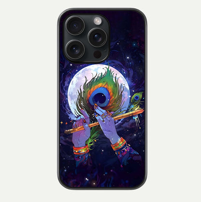 Krishna Hands Art Glass Case For iPhone 15 Pro by Custom World