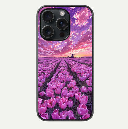 Lavender Dream Skies Glass Case For iPhone 15 Pro by Custom World