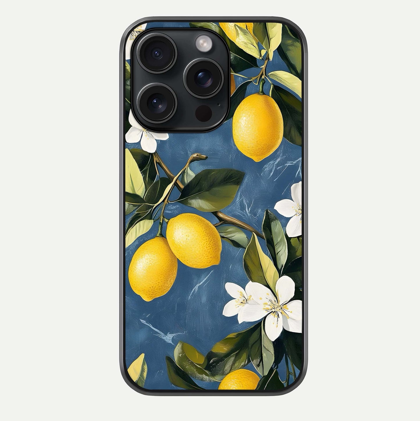 Lemon Dream Garden Glass Case For iPhone 15 Pro by Custom World
