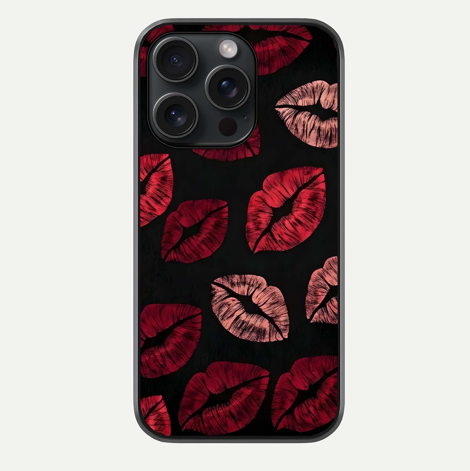 Midnight Kiss Love Glass Case For iPhone 15 Pro by Custom World