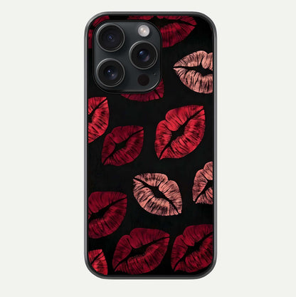 Midnight Kiss Love Glass Case For iPhone 15 Pro by Custom World
