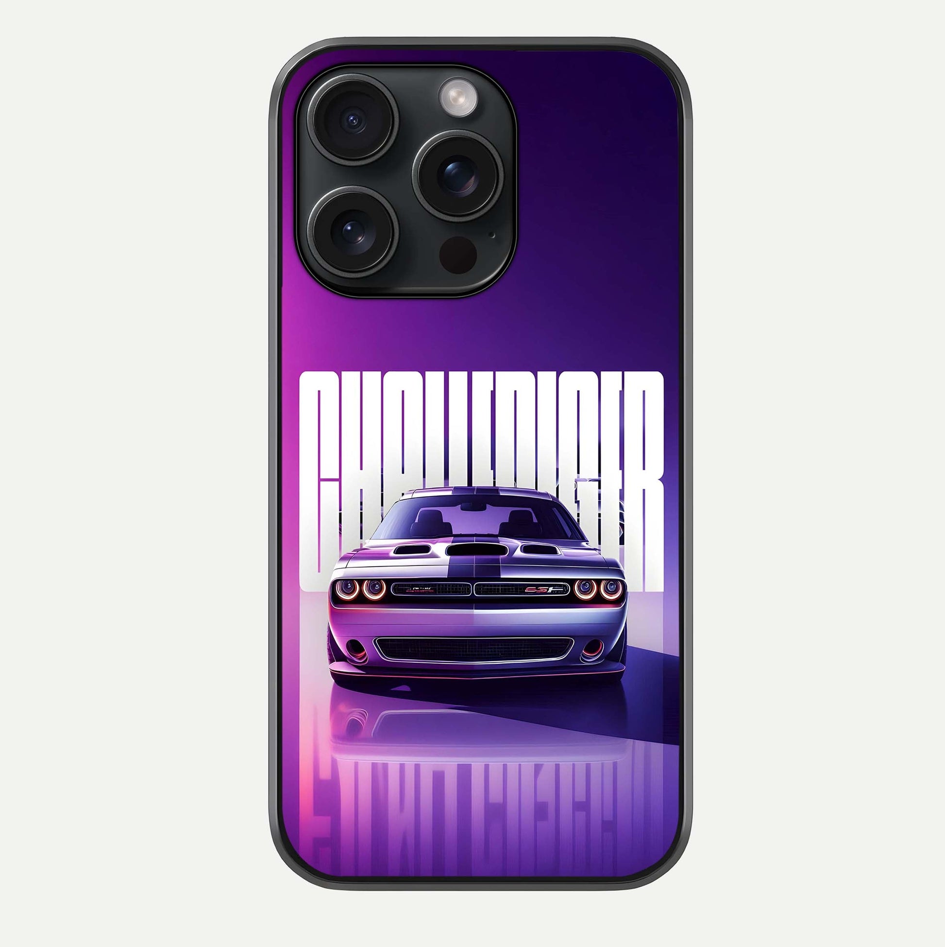 Midnight Muscle Ride Glass Case For iPhone 15 Pro by Custom World