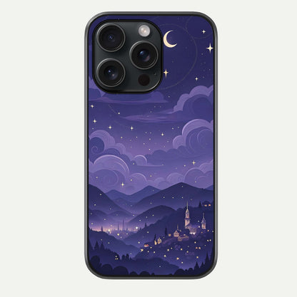 Minimal Night View Glass Case For iPhone 15 Pro by Custom World