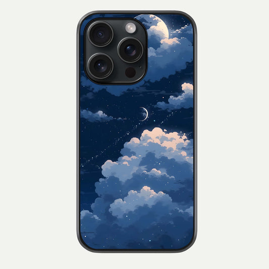 Moon Dream Haze Glass Case For iPhone 15 Pro by Custom World