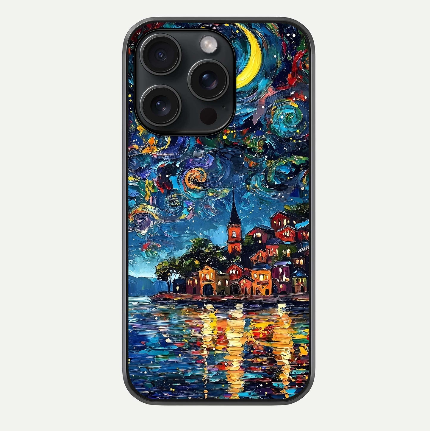 Moonlight Harbor Glow Glass Case For iPhone 15 Pro by Custom World