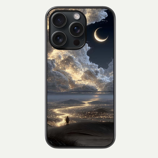Moonlight Spark Path Glass Case For iPhone 15 Pro by Custom World