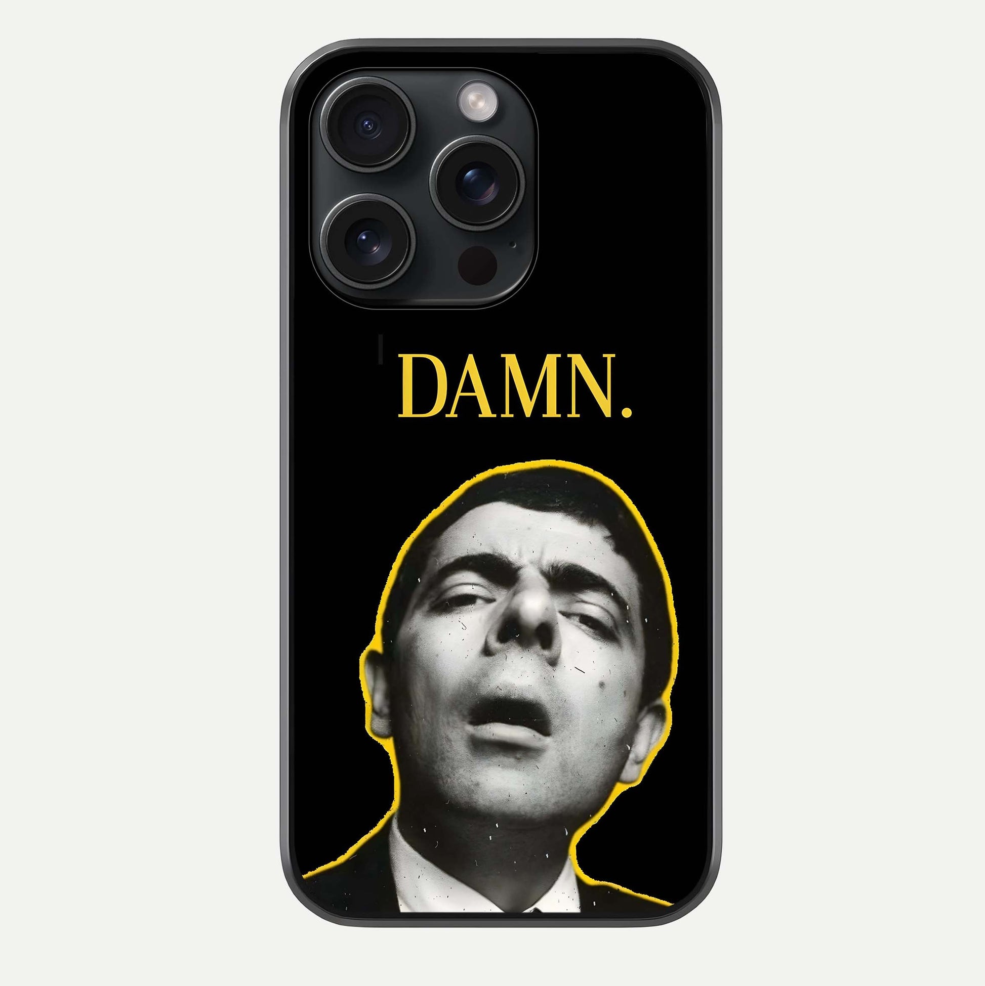 Mr Bean Damn Glass Case For iPhone 15 Pro by Custom World