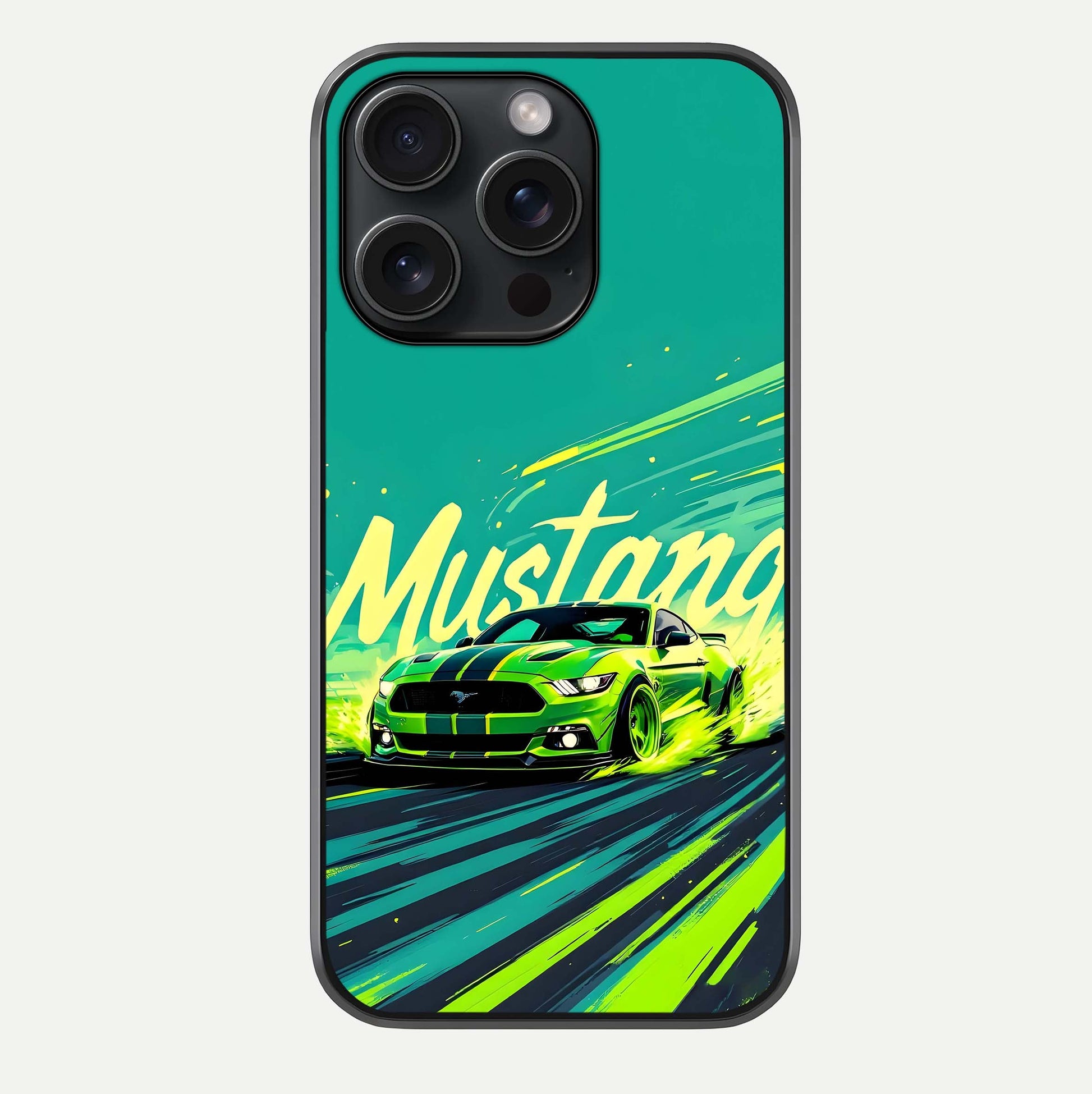 Mustang Bang Glass Case For iPhone 15 Pro by Custom World