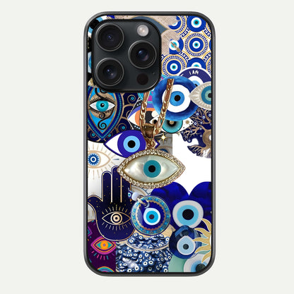Mystic Charm Eye Glass Case For iPhone 15 Pro by Custom World
