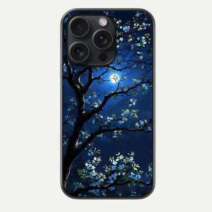 Mystic Floral Night Glass Case For iPhone 15 Pro by Custom World