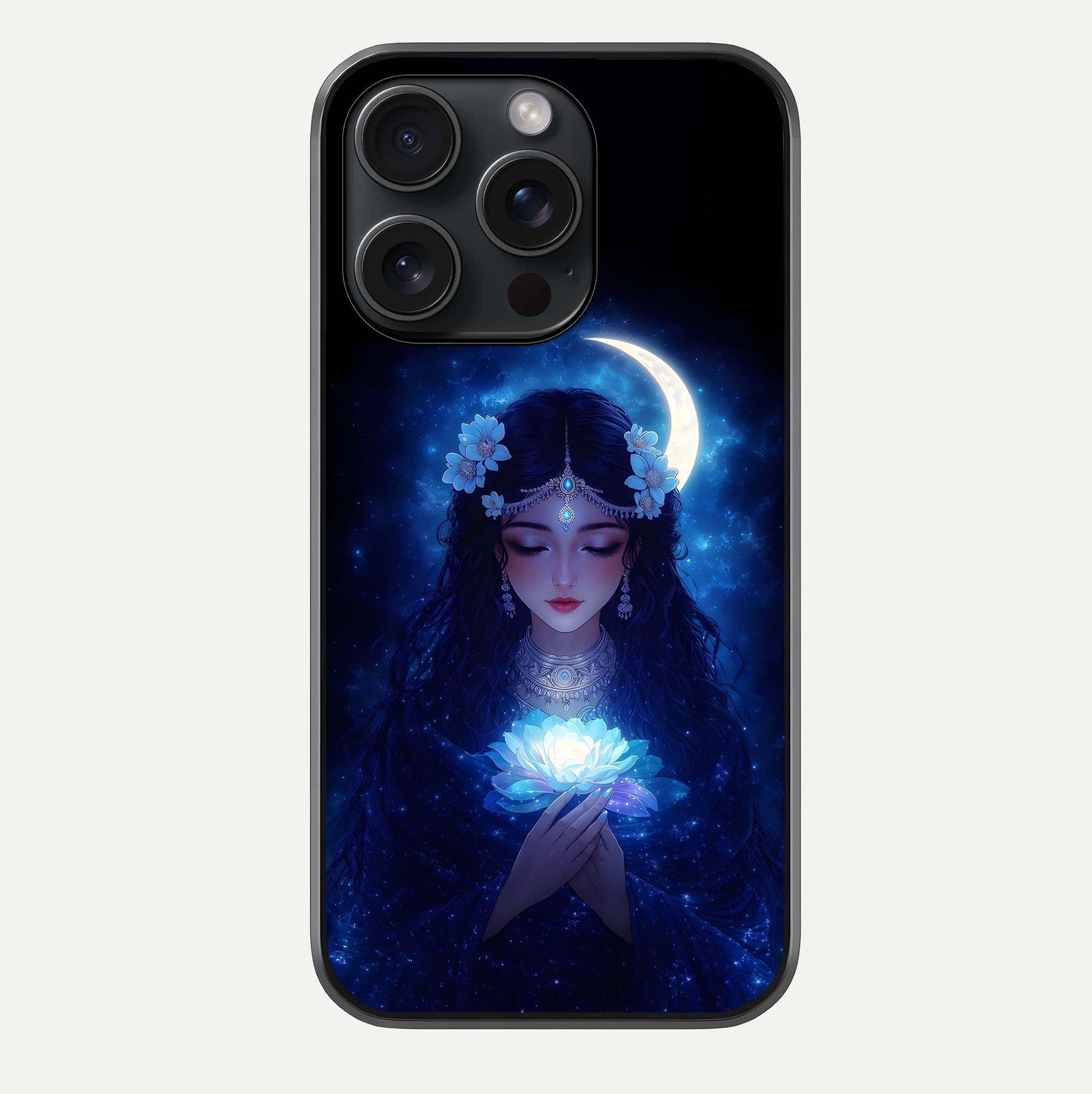 Mystic Moon Queen Glass Case For iPhone 15 Pro by Custom World