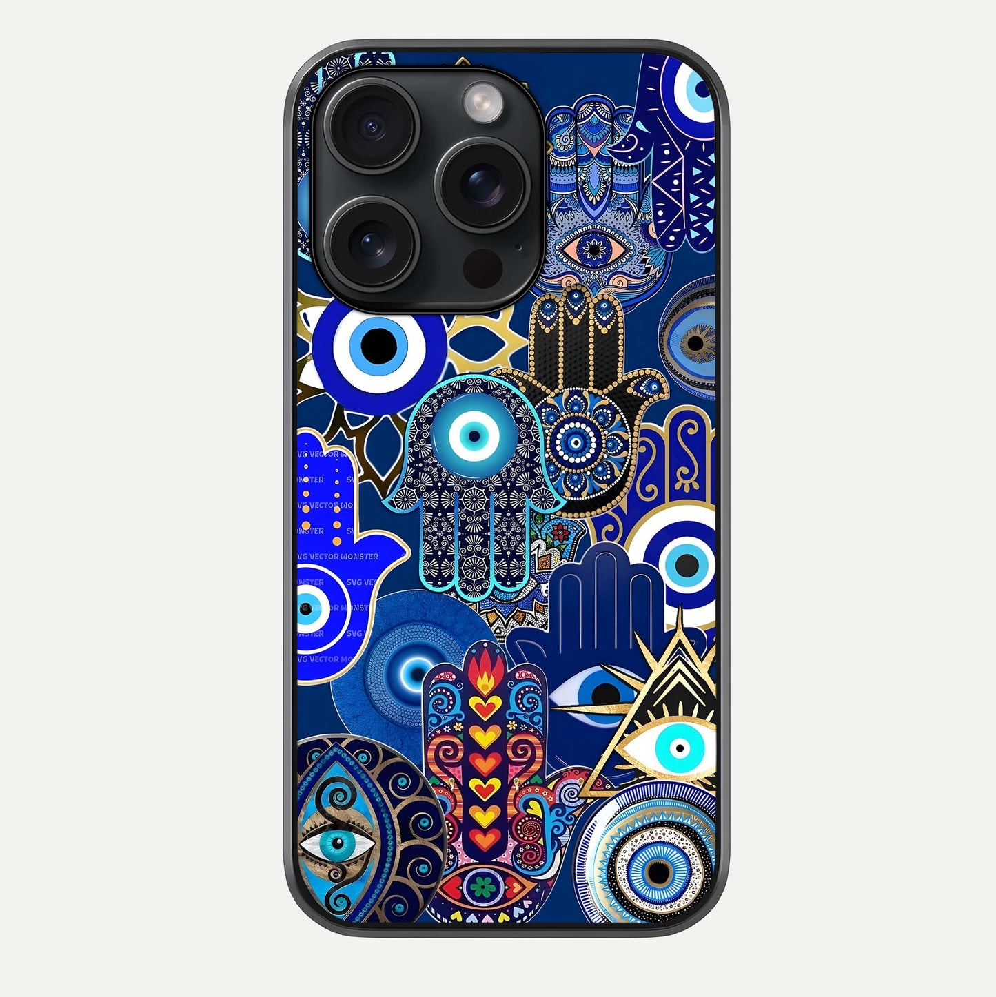 Mystic Palm Guard Glass Case For iPhone 15 Pro by Custom World