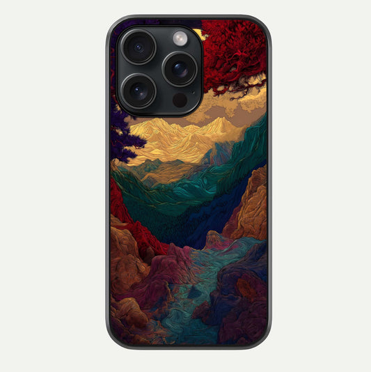 Mystic Valley Light Glass Case For iPhone 15 Pro by Custom World