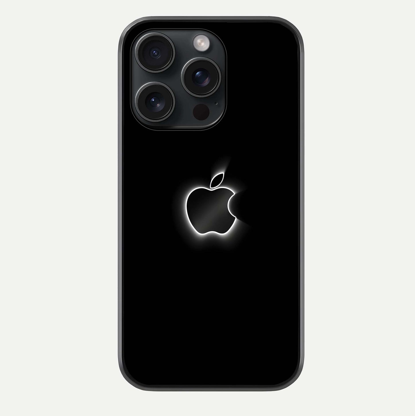 Neon Apple Glow Glass Case For iPhone 15 Pro by Custom World