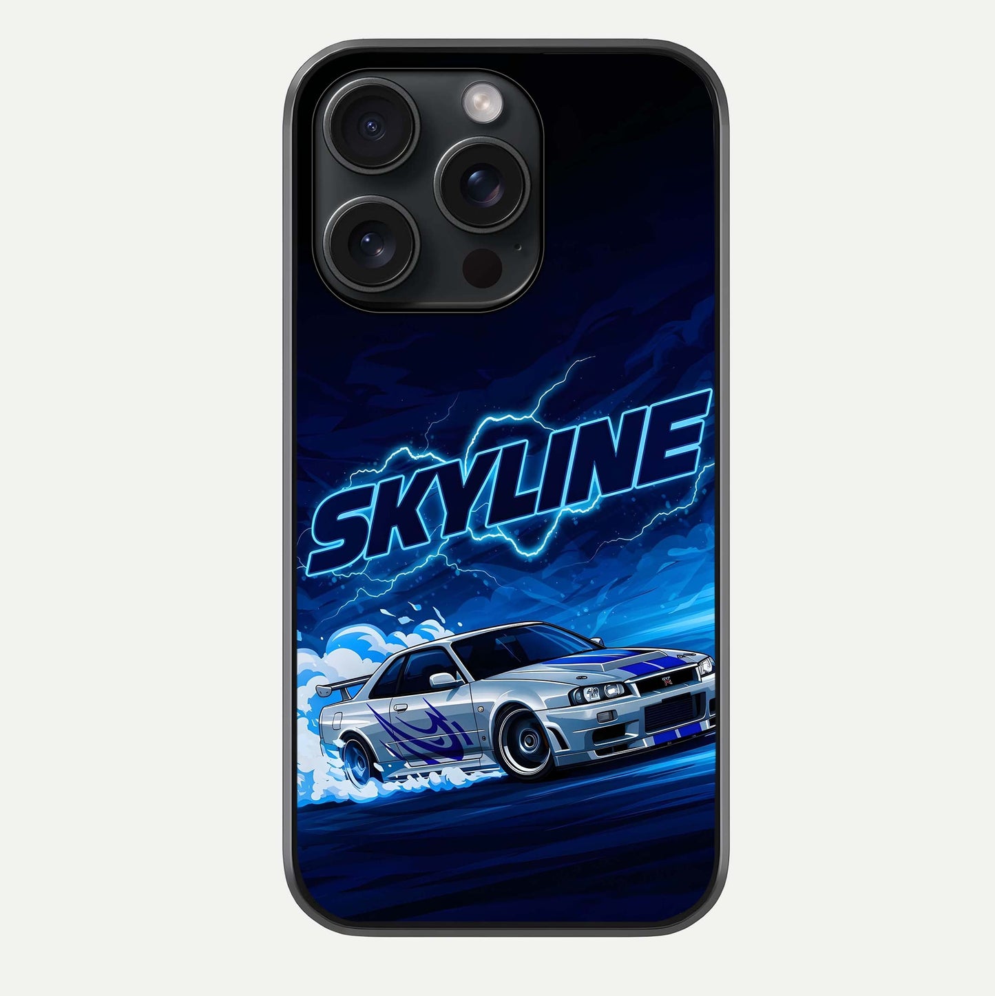 Neon Drift Beast Glass Case For iPhone 15 Pro by Custom World