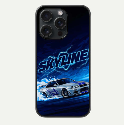 Neon Drift Beast Glass Case For iPhone 15 Pro by Custom World