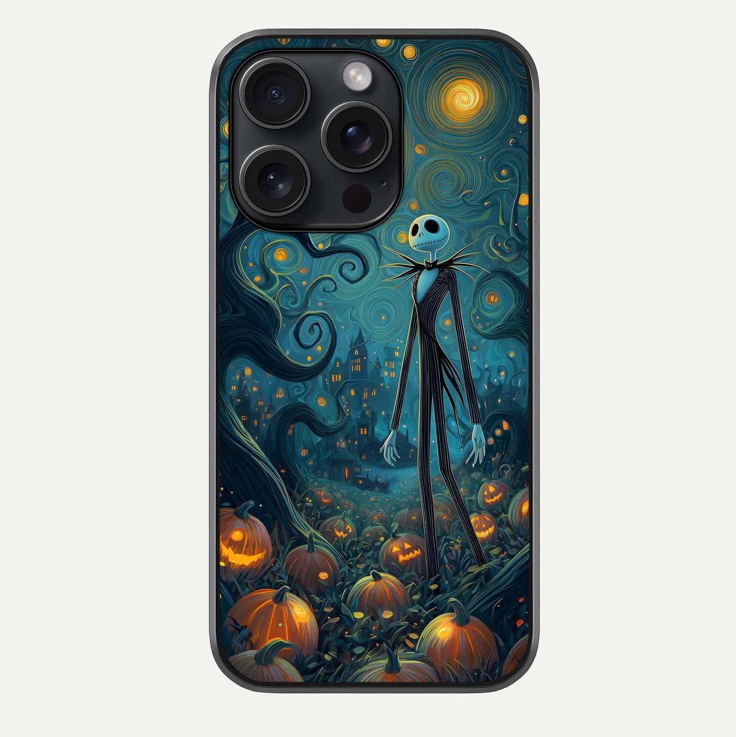 Pumpkin Moonlight Tale Glass Case For iPhone 15 Pro by Custom World