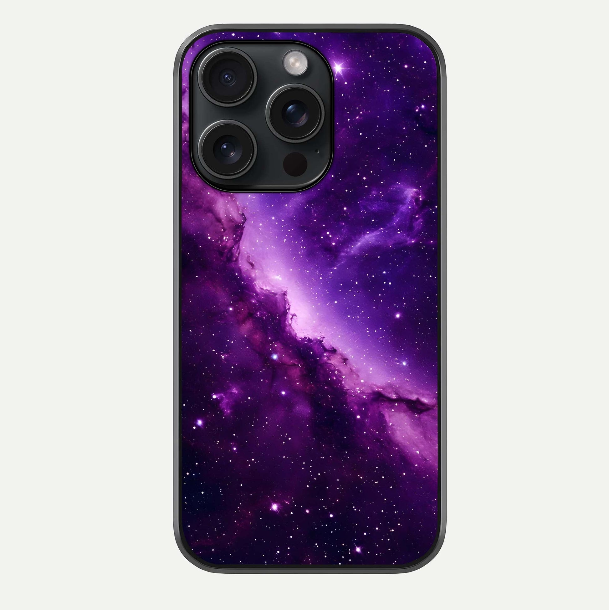 Purple Shade Sky Glass Case For iPhone 15 Pro by Custom World