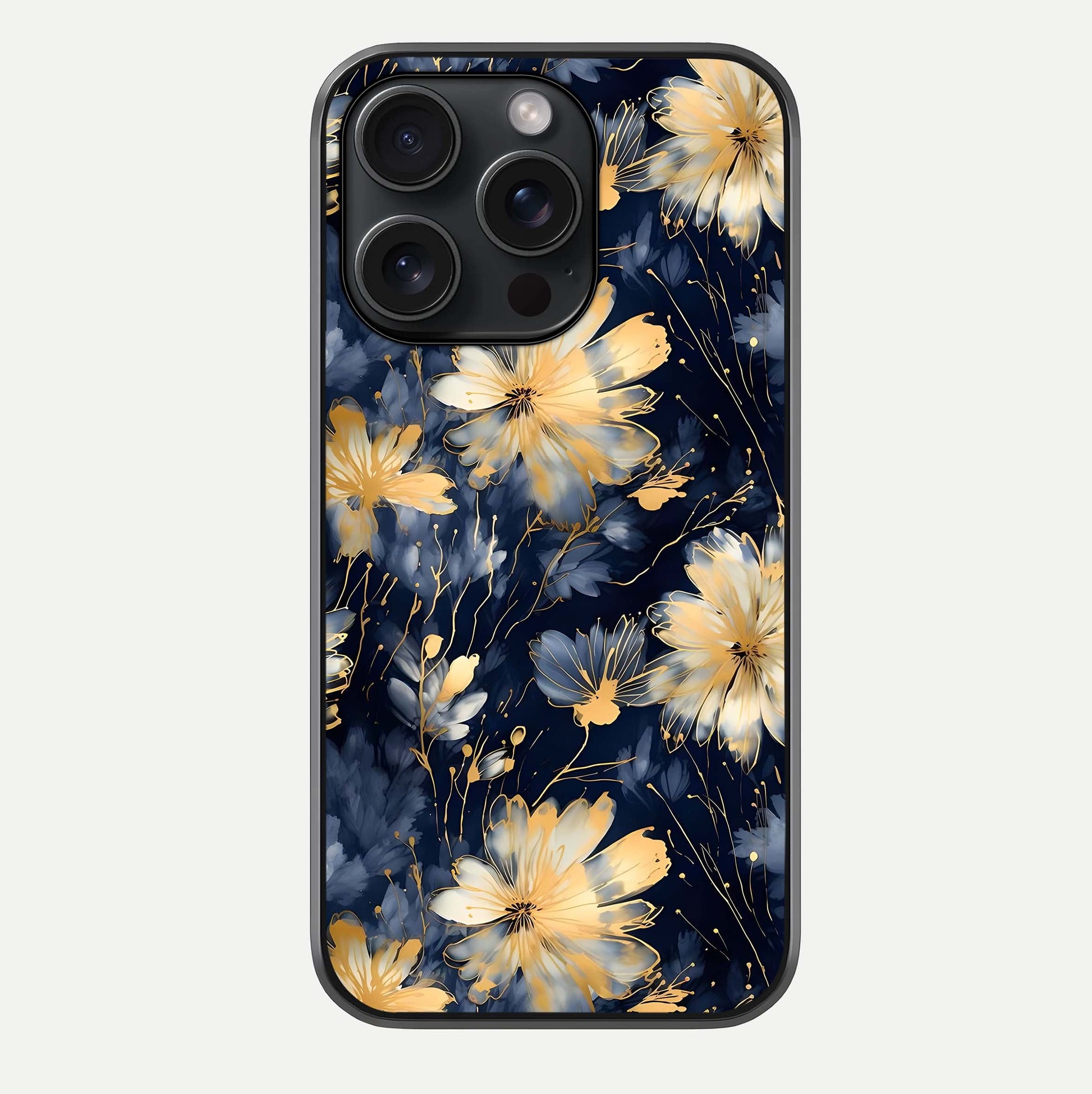 Royal Petal Dream Glass Case For iPhone 15 Pro by Custom World