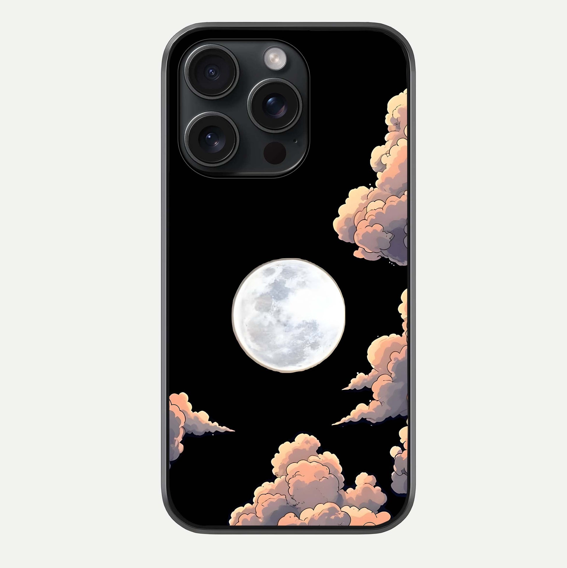 Shade Cloud Moon Glass Case For iPhone 15 Pro by Custom World
