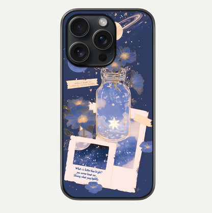 Starlit Cosmic Jar Glass Case For iPhone 15 Pro by Custom World