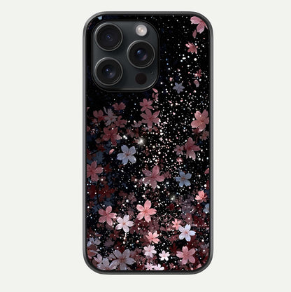 Starlit Flower Dreams Glass Case For iPhone 15 Pro by Custom World