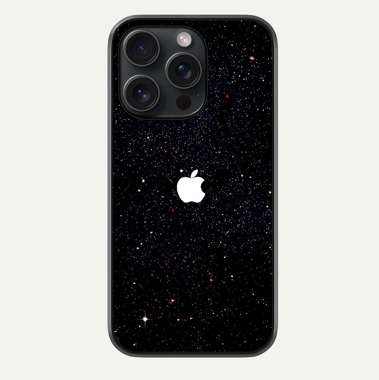 Starry Apple Galaxy Glass Case For iPhone 15 Pro by Custom World