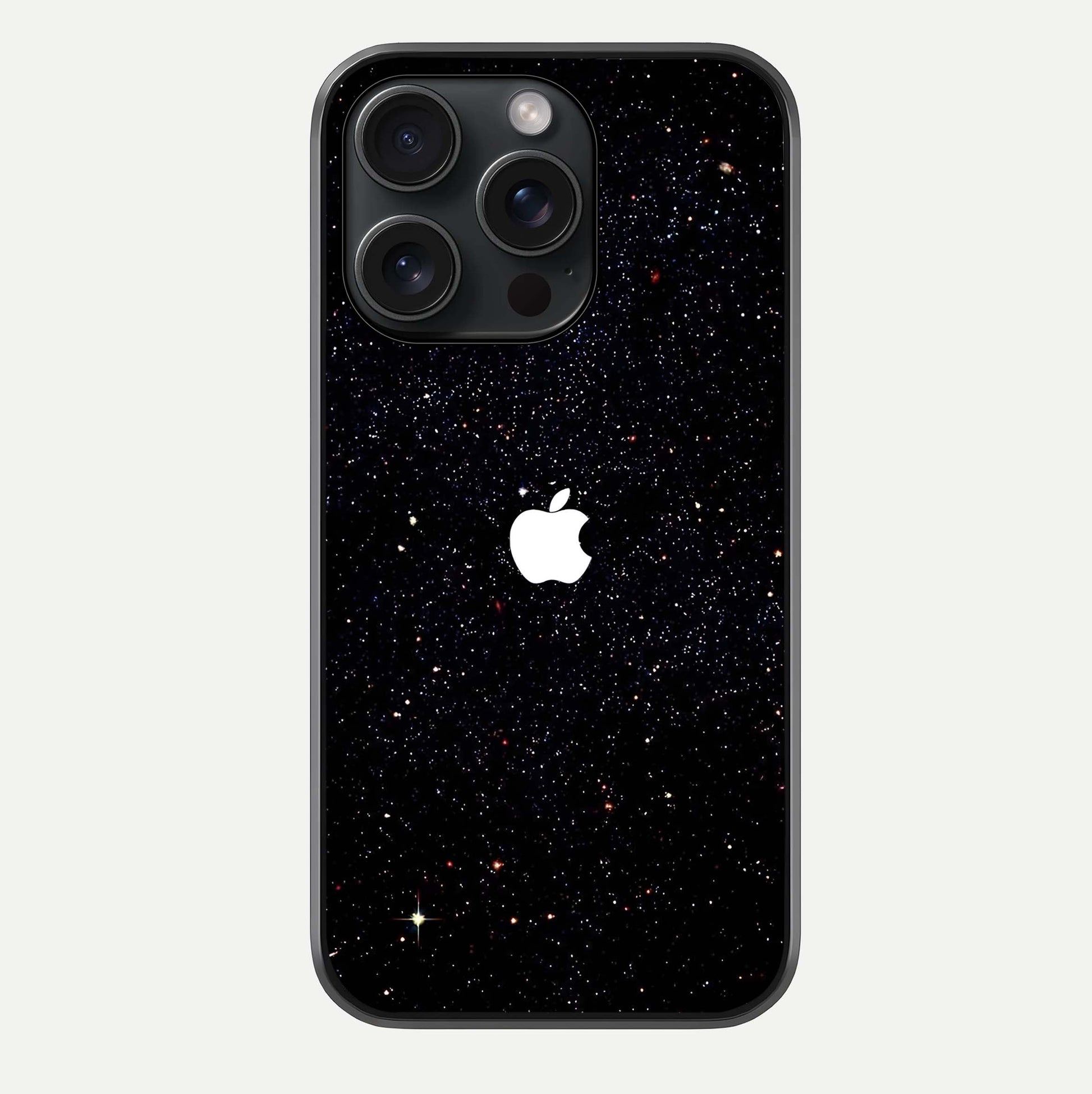 Starry Apple Galaxy Glass Case For iPhone 15 Pro by Custom World