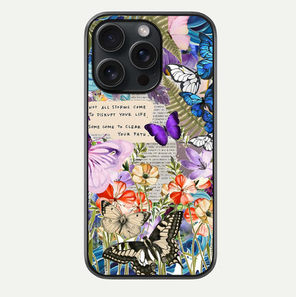 Storm Path Bloom Glass Case For iPhone 15 Pro by Custom World