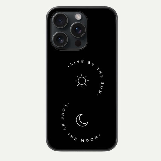 Sun Moon Balance Glass Case For iPhone 15 Pro by Custom World