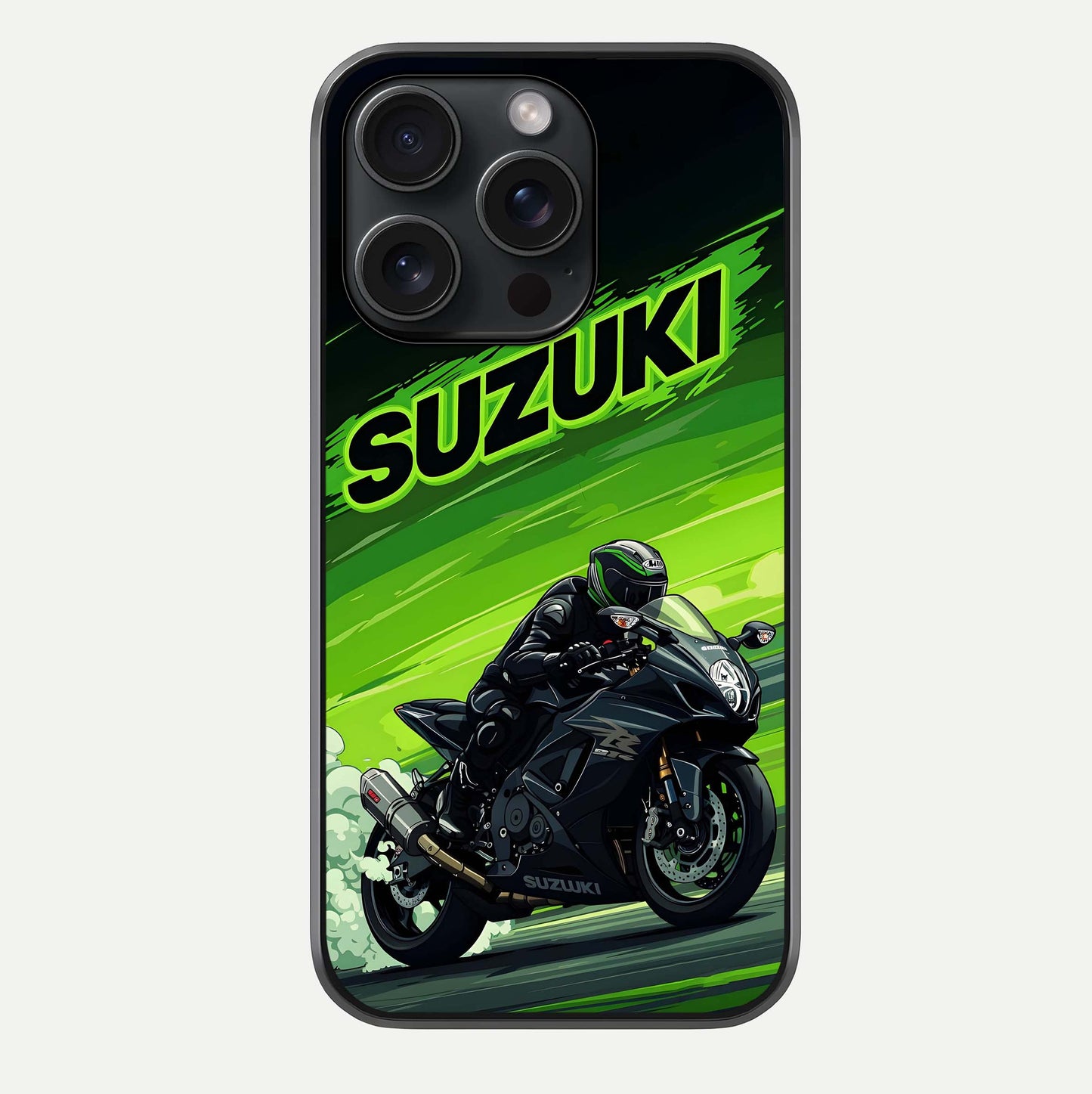 Suzuki Speed Beast Glass Case For iPhone 15 Pro by Custom World