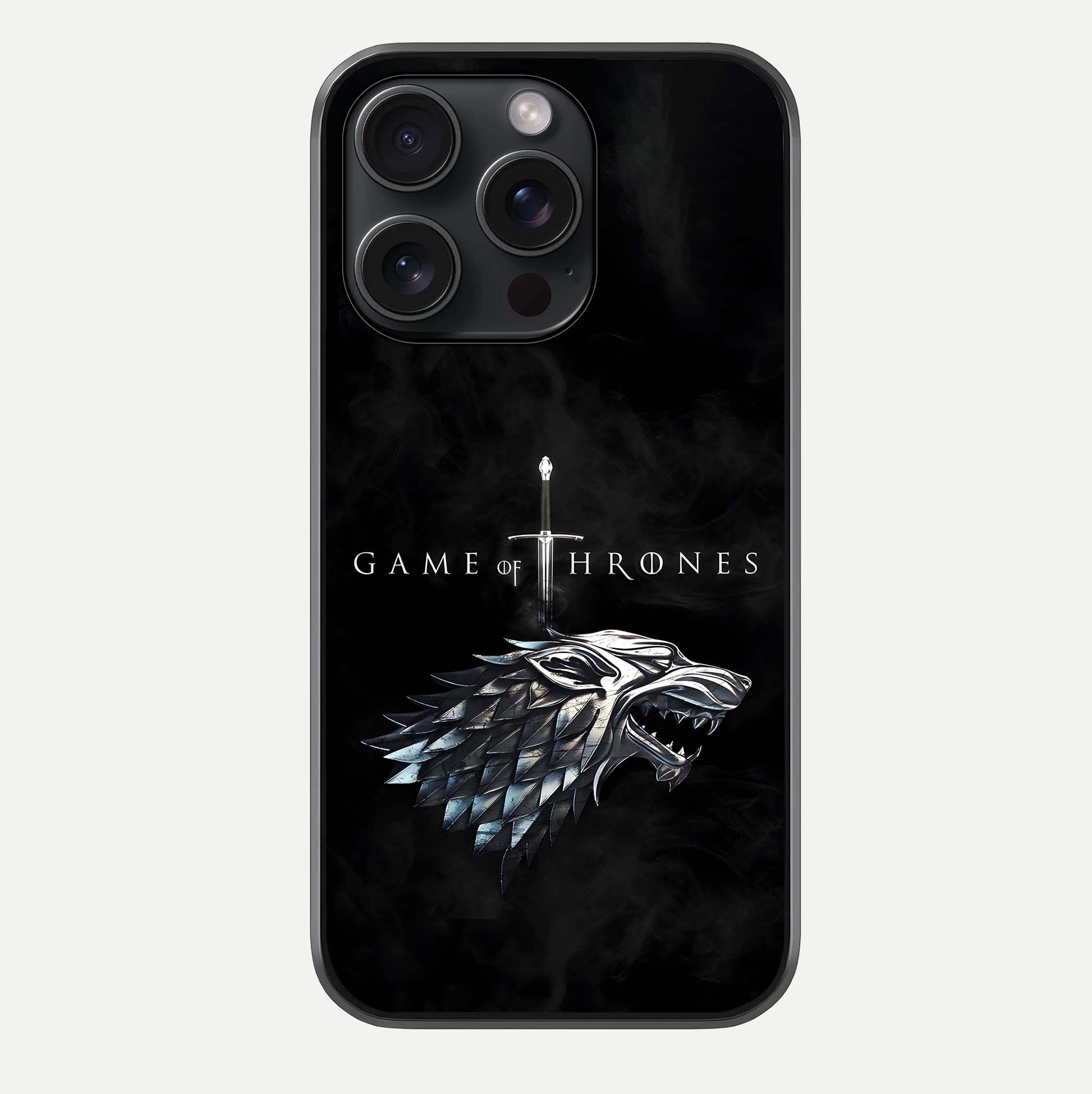 Throne Wolf Legacy Glass Case For iPhone 15 Pro by Custom World