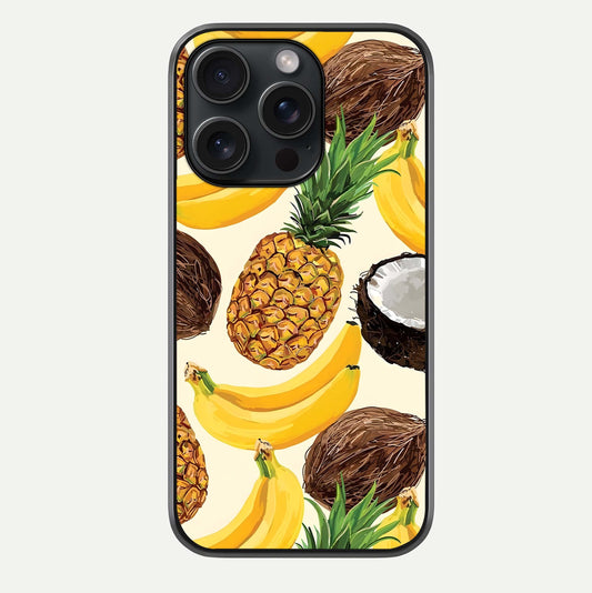Tropical Fruit Mood Glass Case For iPhone 15 Pro by Custom World