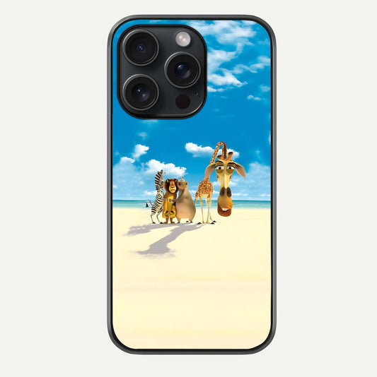 Tropical Fun Squad Glass Case For iPhone 15 Pro by Custom World