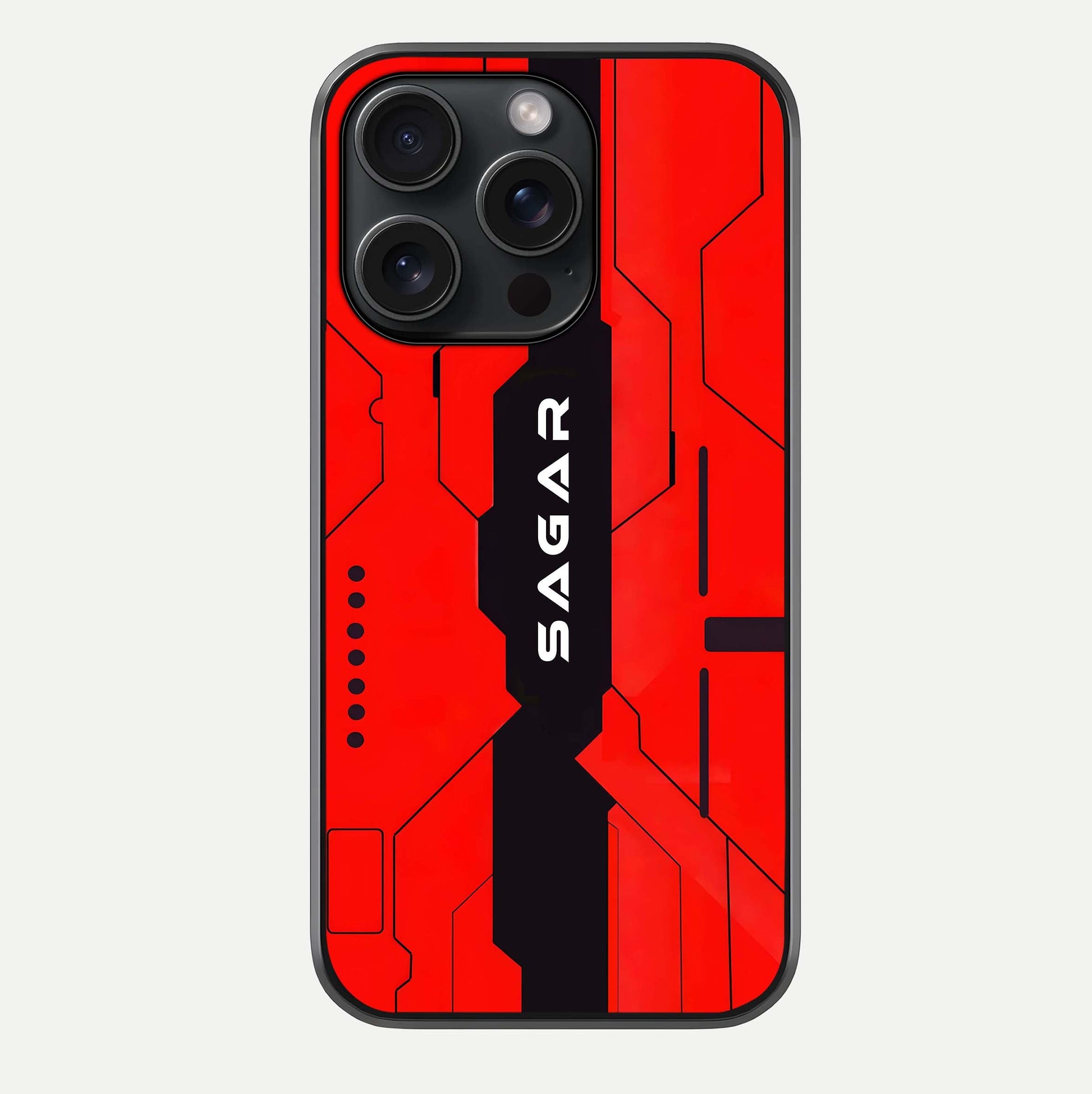 Voltage Rise CYBERPUNK Custom Name Glass Case For iPhone 15 Pro by Custom World