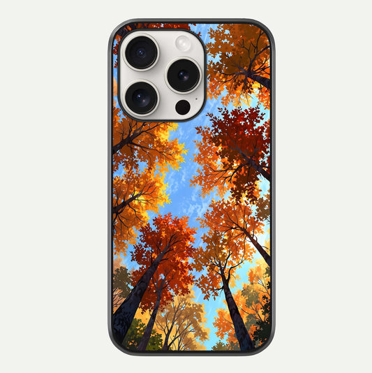 Autumn Sky Rise Glass Case For iPhone 15 Pro Max by Custom World