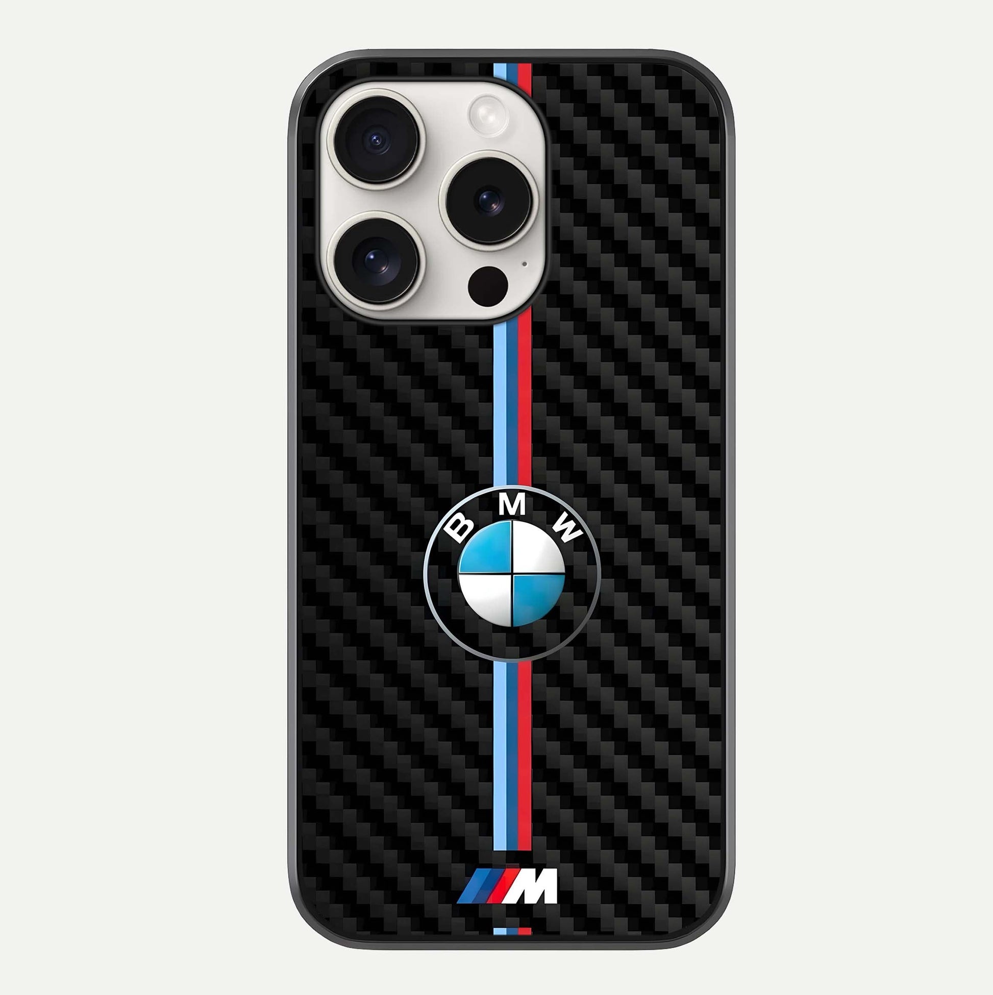 BMW Pattern Glass Case For iPhone 15 Pro Max by Custom World