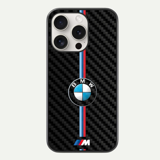 BMW Pattern Glass Case For iPhone 15 Pro Max by Custom World