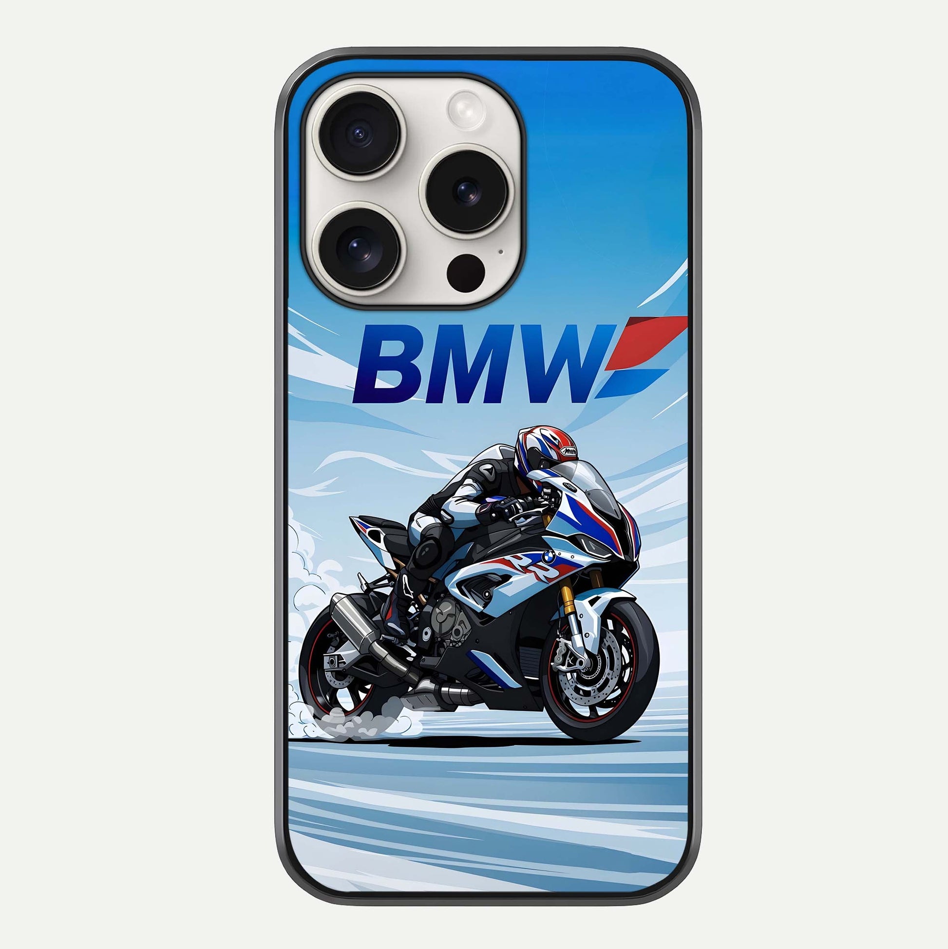 BMW Power Drift Glass Case For iPhone 15 Pro Max by Custom World