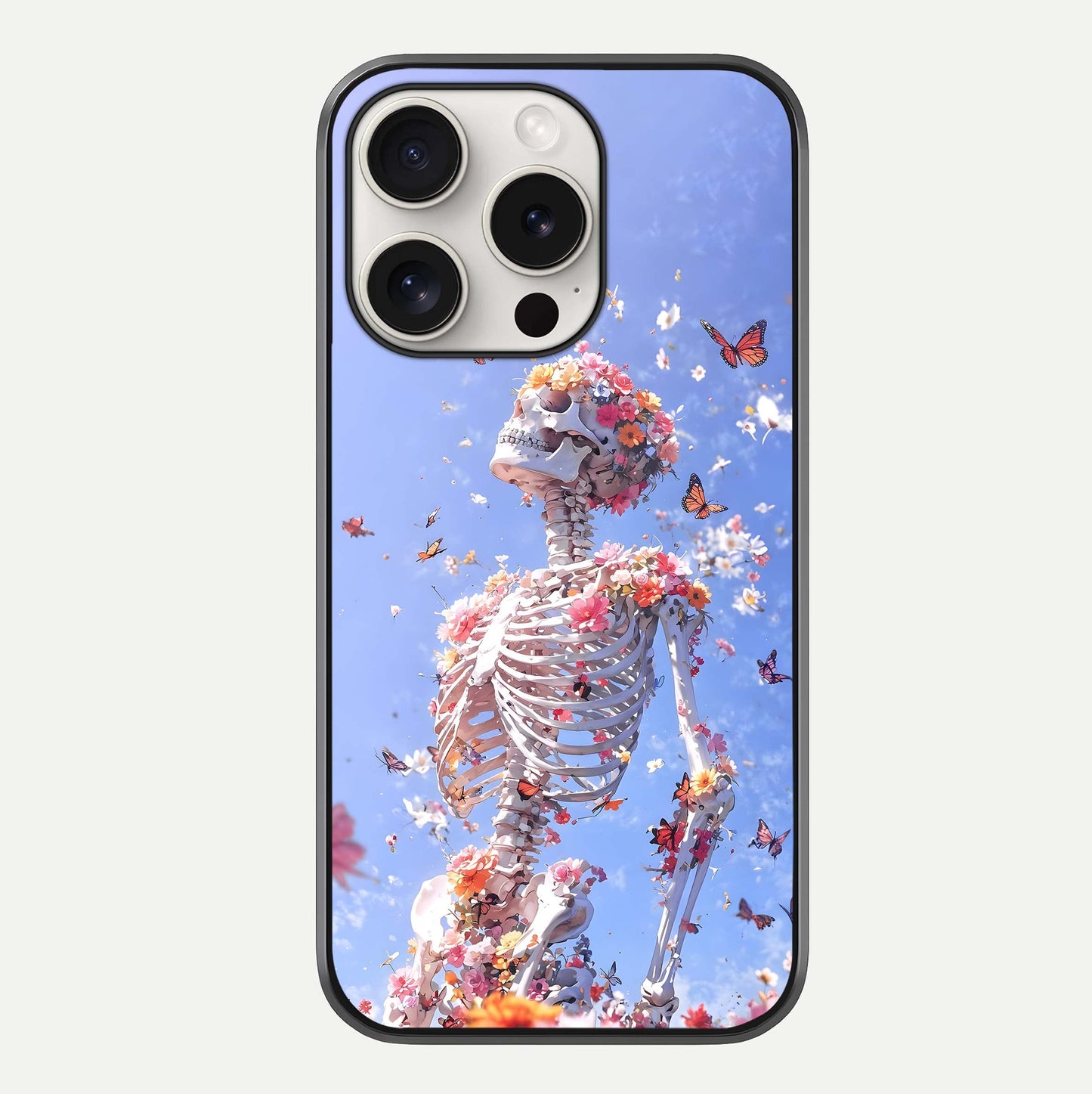 Bloom Beyond Bones Glass Case For iPhone 15 Pro Max by Custom World