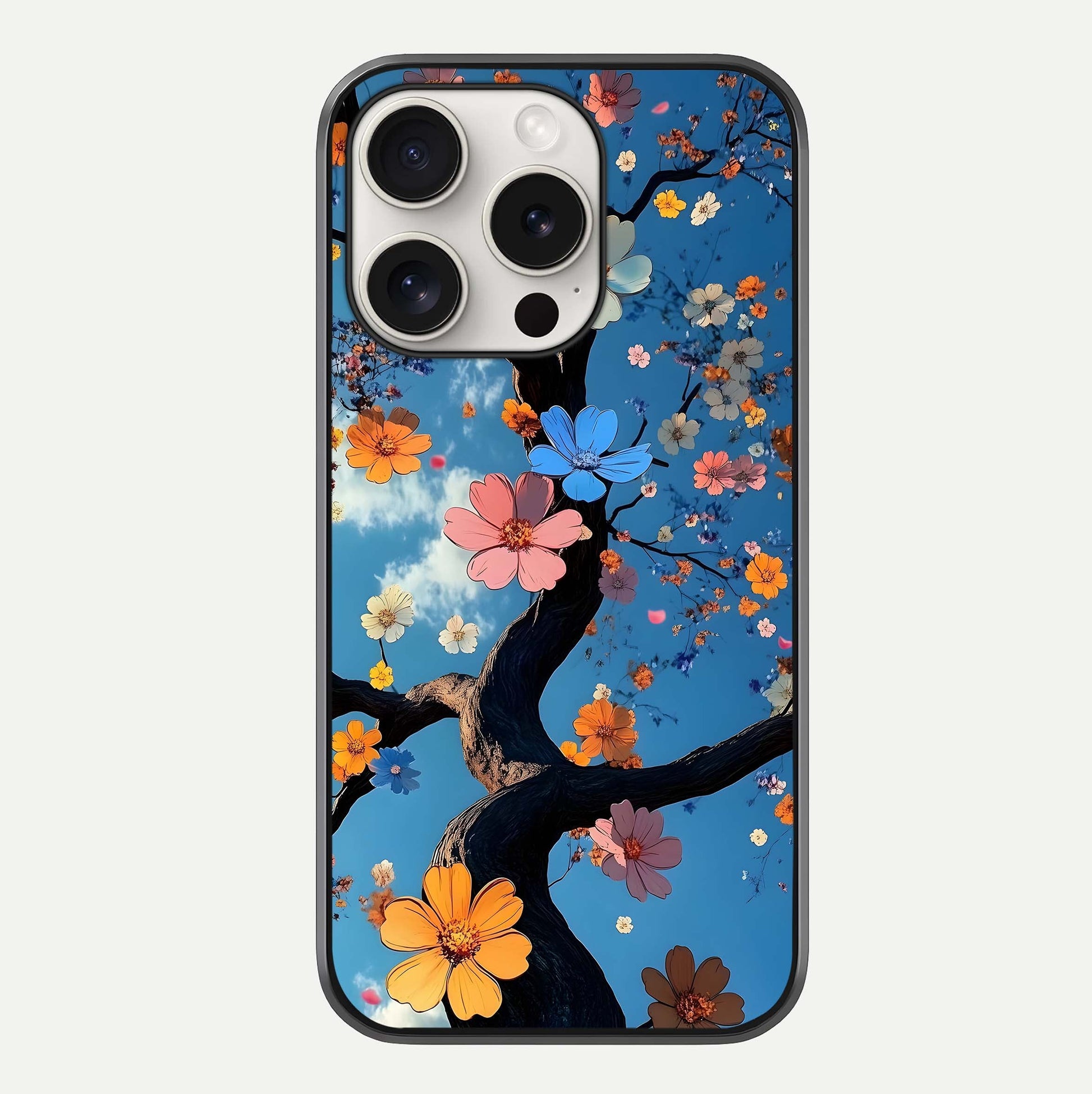 Blossom Dream Sky Glass Case For iPhone 15 Pro Max by Custom World