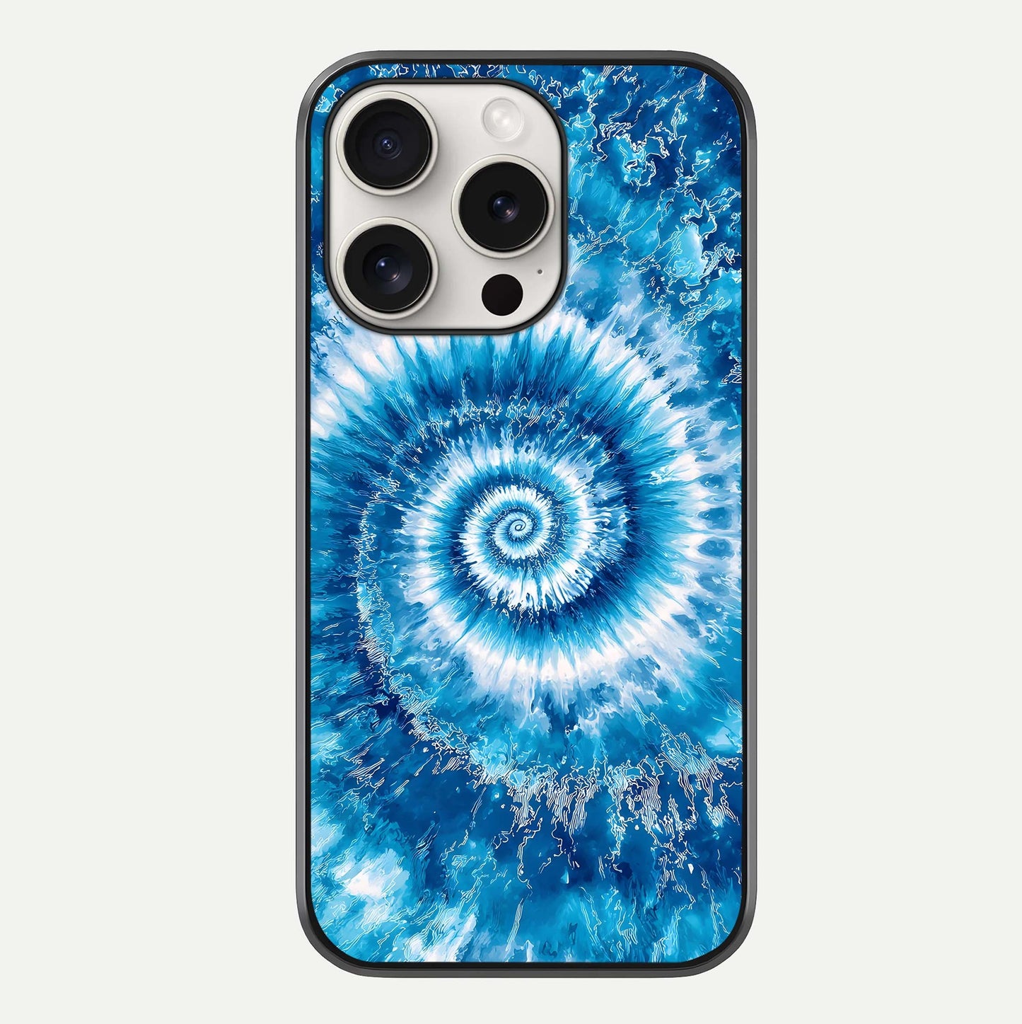 Blue Galaxy Wave Glass Case For iPhone 15 Pro Max by Custom World